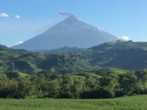 Volcan Fuego know for its almost continuous but mild eruption.