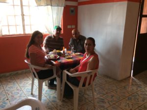 Lunch. The restaurant owner, La Alcancia, is 3rd from left.