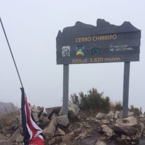 Summit. There were a few seconds of clearing, but no views of the oceans- just a sea of lower level clouds. 