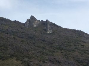 The Crestones. Granitic rocks above the Hotel that have climbs on them.