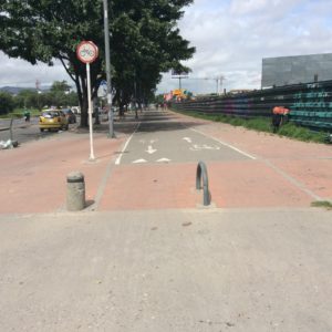 Bogota bike path.