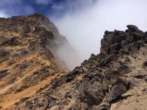 Looking towards the summit.