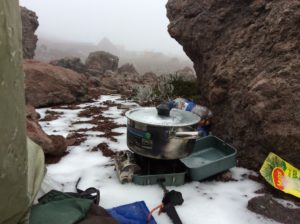 Camp near the Carrel Hut