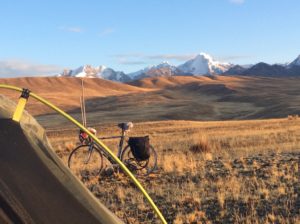 Beautiful camp on rising plain above Huaraz.