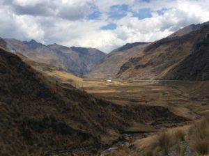 The lower end of this valley marks the extent of glaciation where thee flat-bottomed valley drops into the V-shaped canyon.