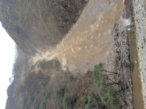 This is debris from a highway tunnel being excavated several thousand feet up. Had to stop and watch some world class trundling.