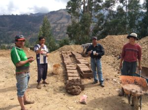 Bricks of mud, straw and gravel go into many of the houses.