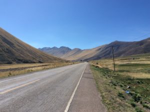 Gradual climb up beautiful valleys out of Cuzco.