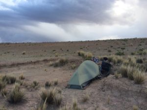 Rainy, windy camp.