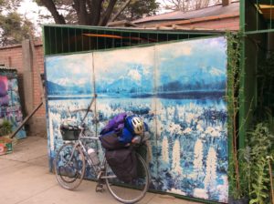 This "mural" was the wall of somebody's flower shop in Oruro and should be recognizable to most folks from the USA.