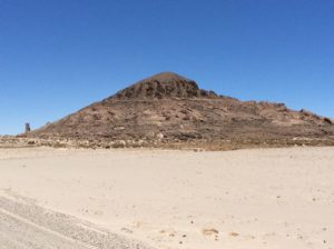 Near the salt flats. Notice the water line from what was undoubtedly a Pleistocene lake contemporary with Utah's Bonneveille.