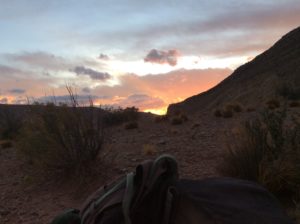 Camp in Argentina after a tough day of wind.