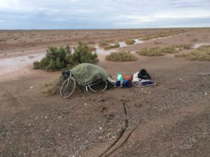 Wet, muddy, miserable camp.