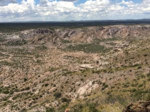 Canyon with little or no road that had to be crossed.